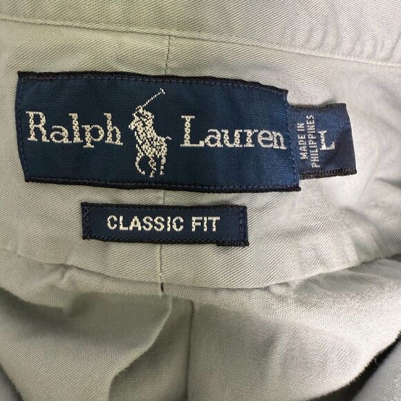 Ralph Lauren Classic Men's Long Sleeve Button Down Sz L Blue Gray Color 2/$50 - Picture 8 of 10